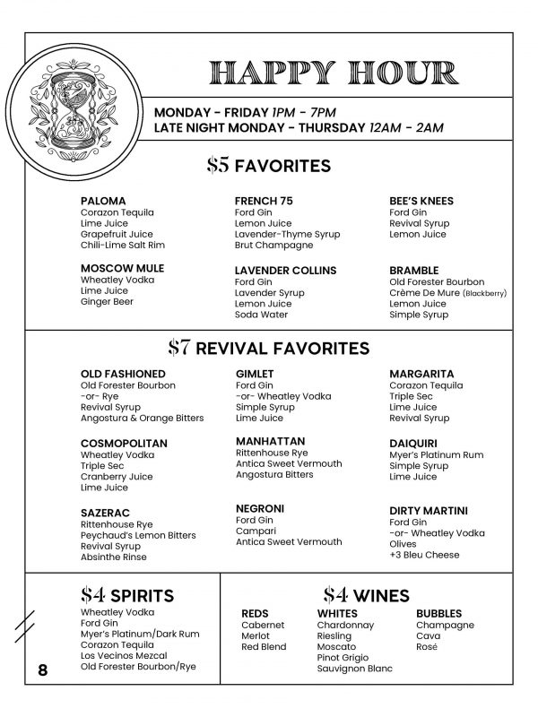 Menu | Revival